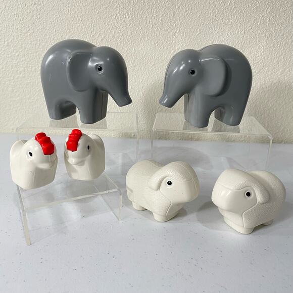 Vintage Little Tikes Noahs Ark Toddle Tots Toy Elephant Lamb Chicken Replacement - Picture 1 of 6